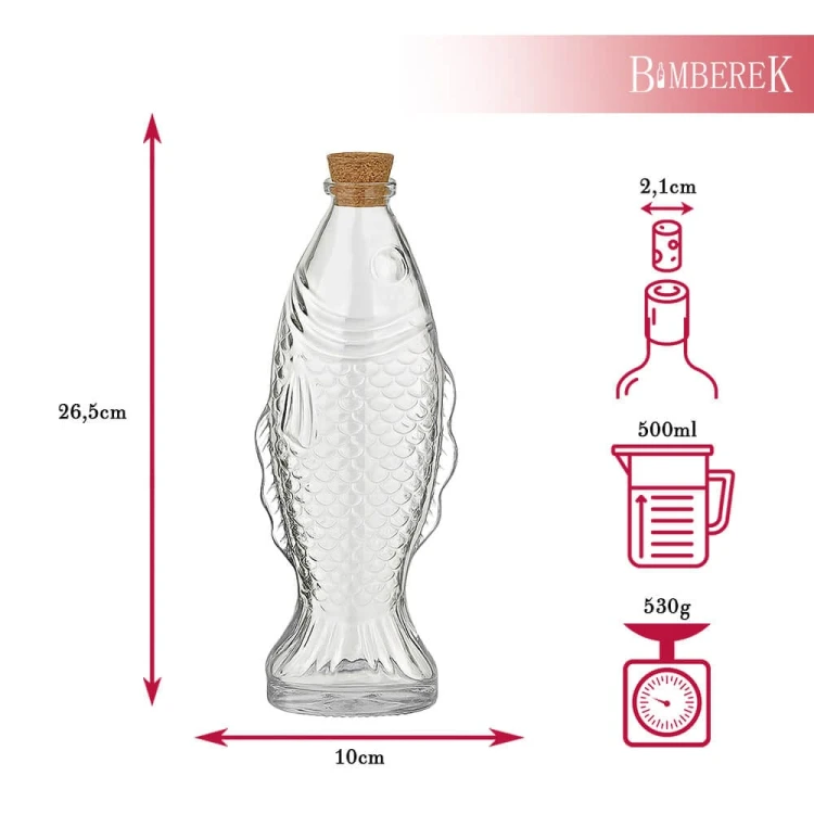 butelka ryba 500 ml bimberek wymiary
