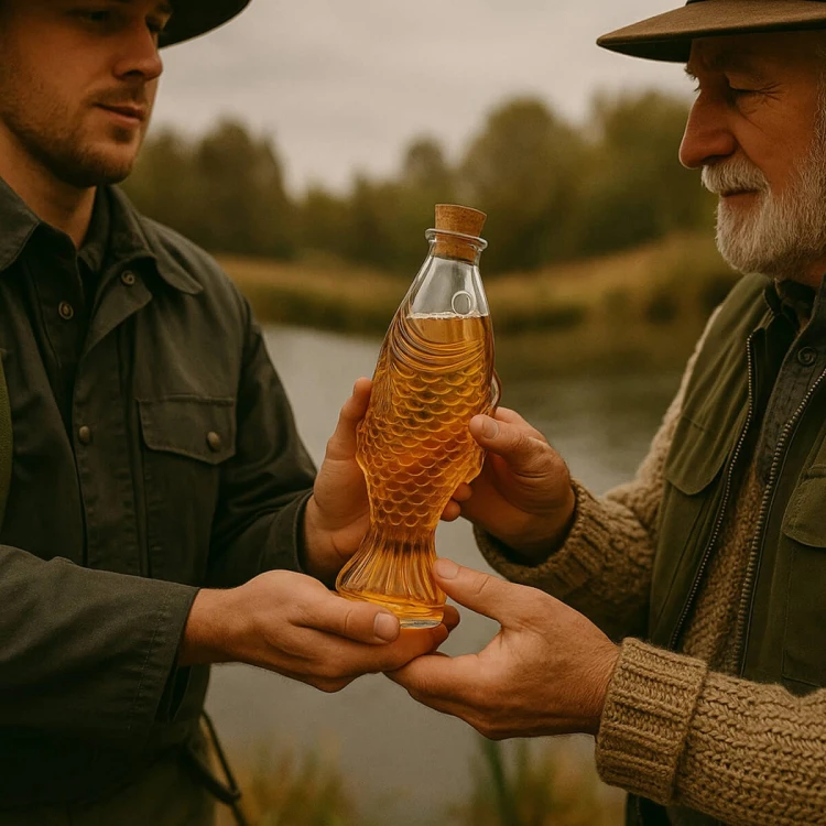pomysl na prezent dla wedkarza butelka, karafka ryba 500 ml bimberek