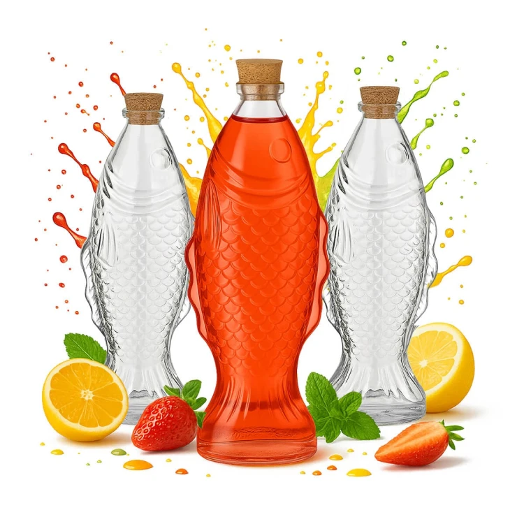 karafka butelka ryba 500 ml bimberek zestaw