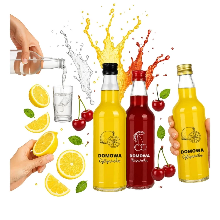 butelka na cytrynowke monopolowa 500ml bimberek zestaw