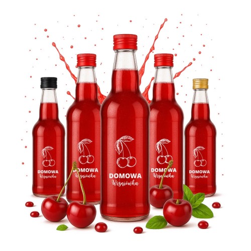 butelka na wisniowke monopolowa 500ml bimberek komplet