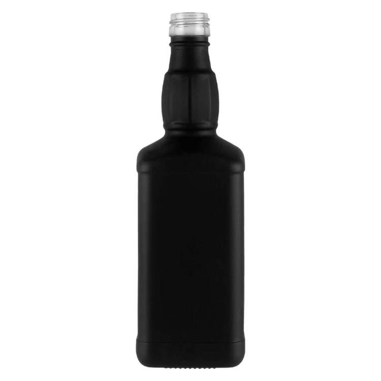 czarna matowa butelka na whisky, bimber daniels bimberekhurtownia