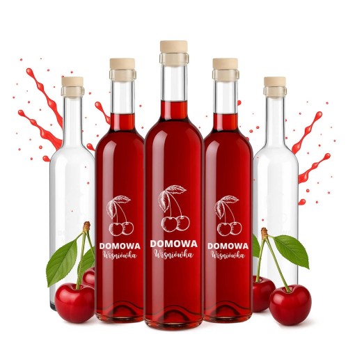 Bbutelka na wisniowke futura nadruk 500ml bimberek hurt