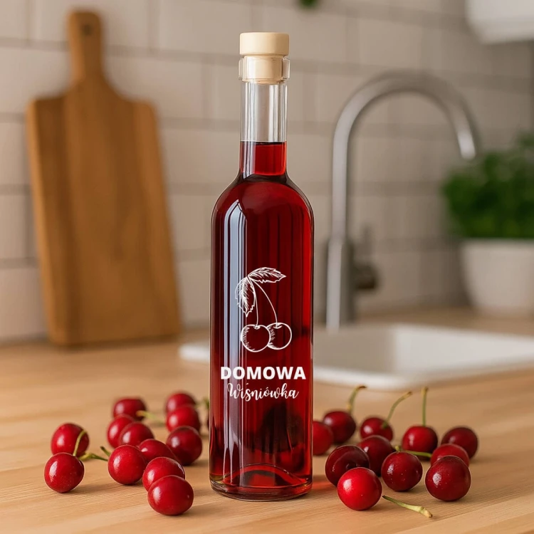 Bbutelka na wisniowke futura nadruk 500ml bimberek hurt