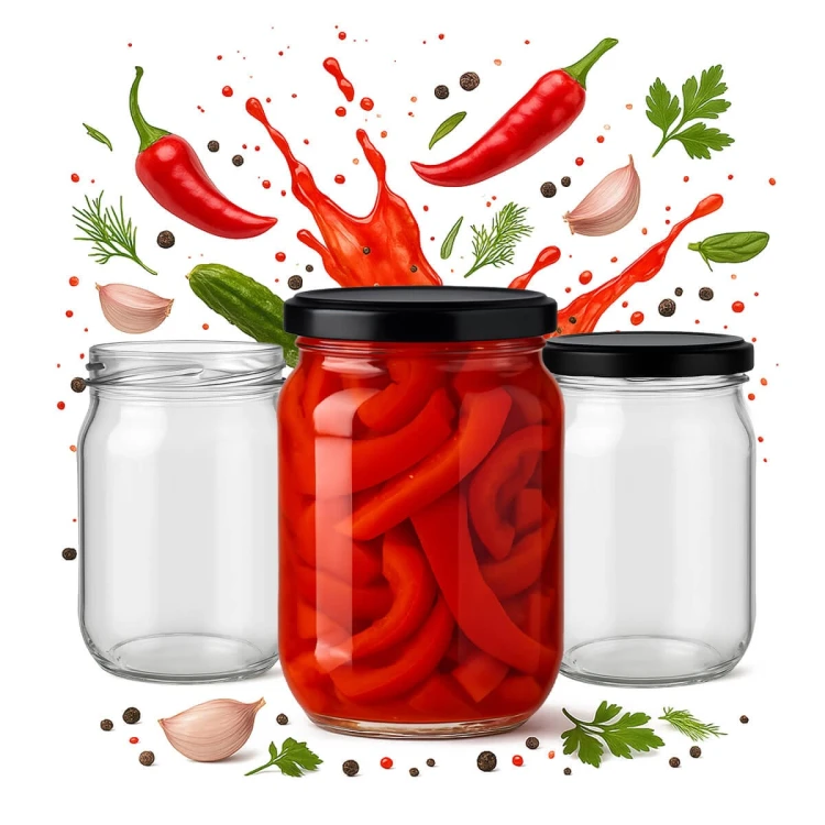 prosty Słoik 500ml bimberek papryka