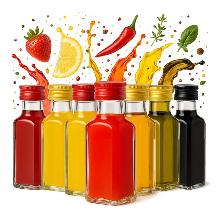 Mała, kwadratowa, szklana butelka Quadra 100ml Bimberek furt