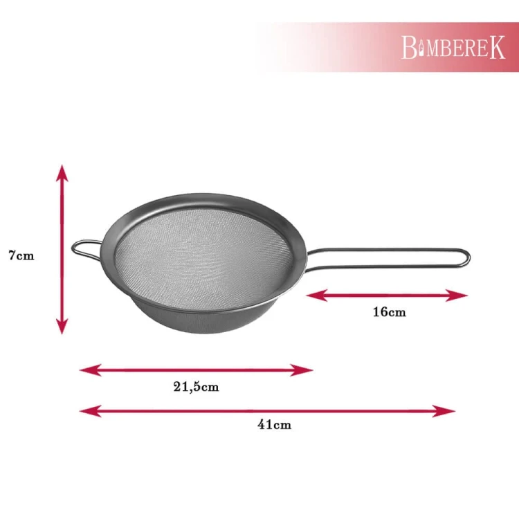 Sitko metalowe nierdzewne 21,5cm bimberek wymiary