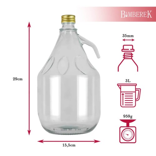 szklana Dama 3L bimebrek wymiary