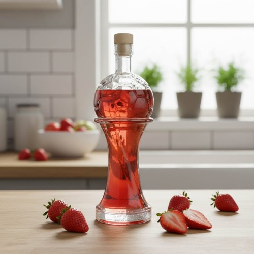 Prezent dla pilkarza butelka pilka 500ml bimberek truskawkowka