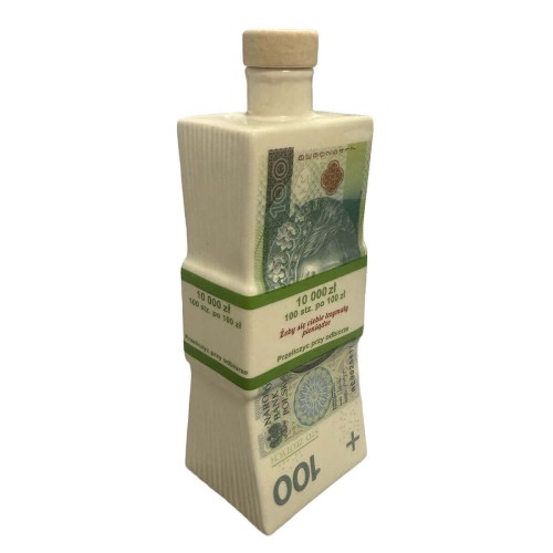 plik banknotow ceramiczna butelka banknot 100zl bimberek