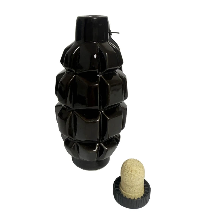 Butelka na prezent czarna granat 100ml Bimberek z korkiem