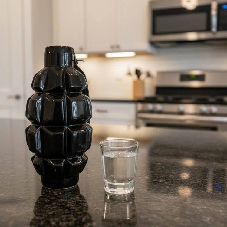 zabawna Butelka na prezent czarna granat 100ml Bimberek