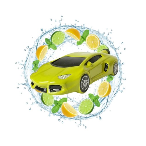 limonkowa butelka ceramiczna auto wyscigowe lamborgini bimberek green