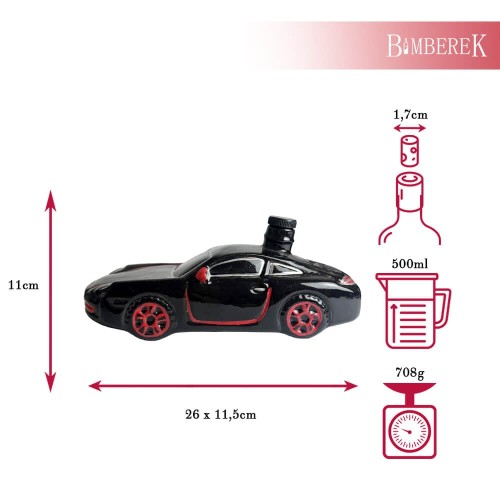 Butrelka ceeramuczna samochod 500ml porche bimberek wymiary