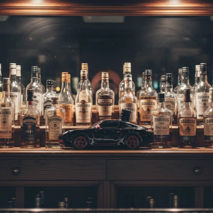 Butrelka ceeramuczna samochod 500ml w ksztalcie porche bimberek prezent dla fanow motoryzacji