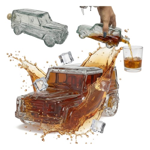 samochod jeep szklany butelka g klasa bimberek