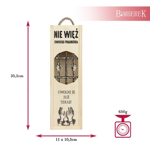 drewniana skrzynka na wino azurowa nie wiez swojego pragnienia bimberek wymiary