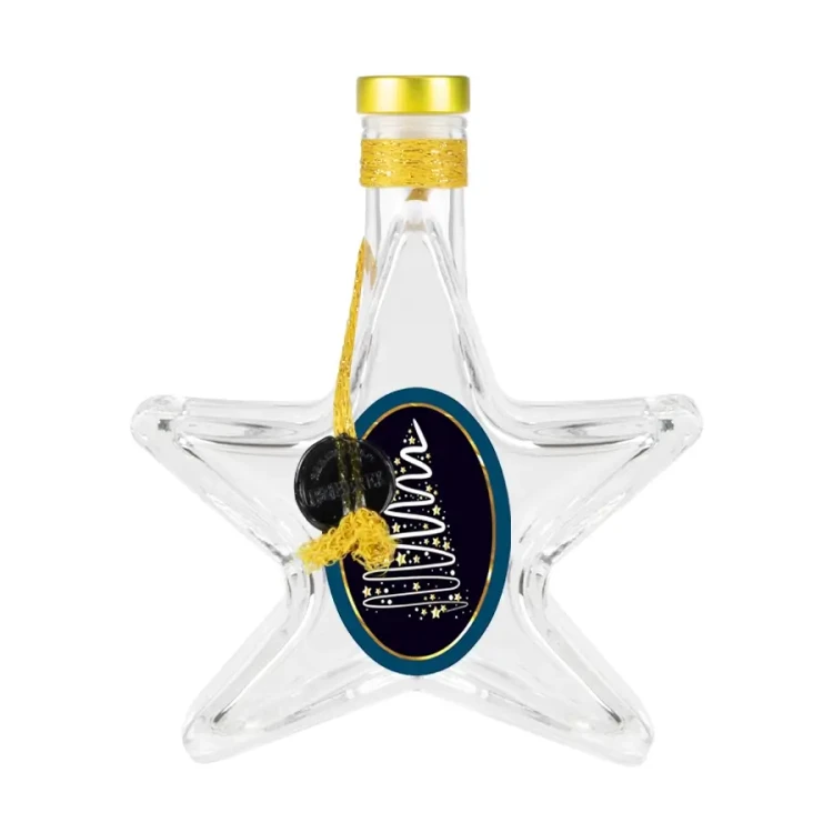 zdobiona butelka gwiazdka 200ml Bimberek 7