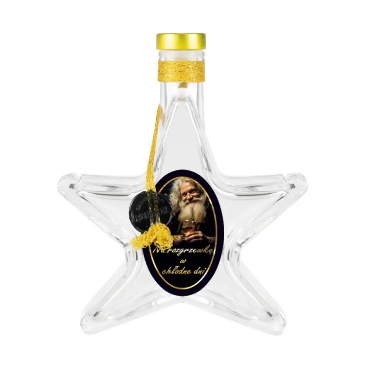 zdobiona butelka gwiazdka 200ml Bimberek 2
