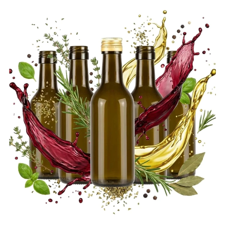 Butelka ciemne szklo 187ml bimberek zestaw