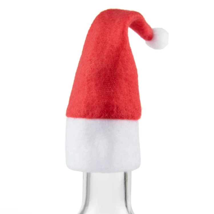 Czapka mikołaja na butelki