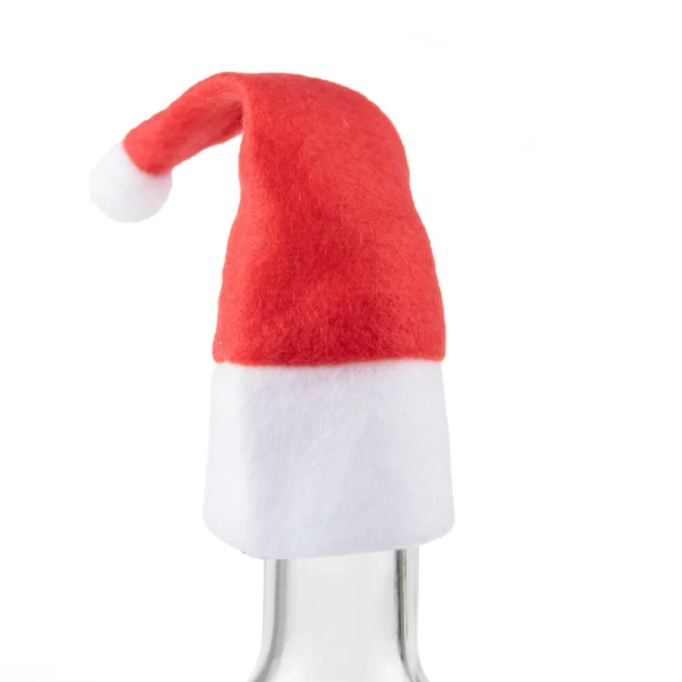 Czapka Mikołaja na butelkę
