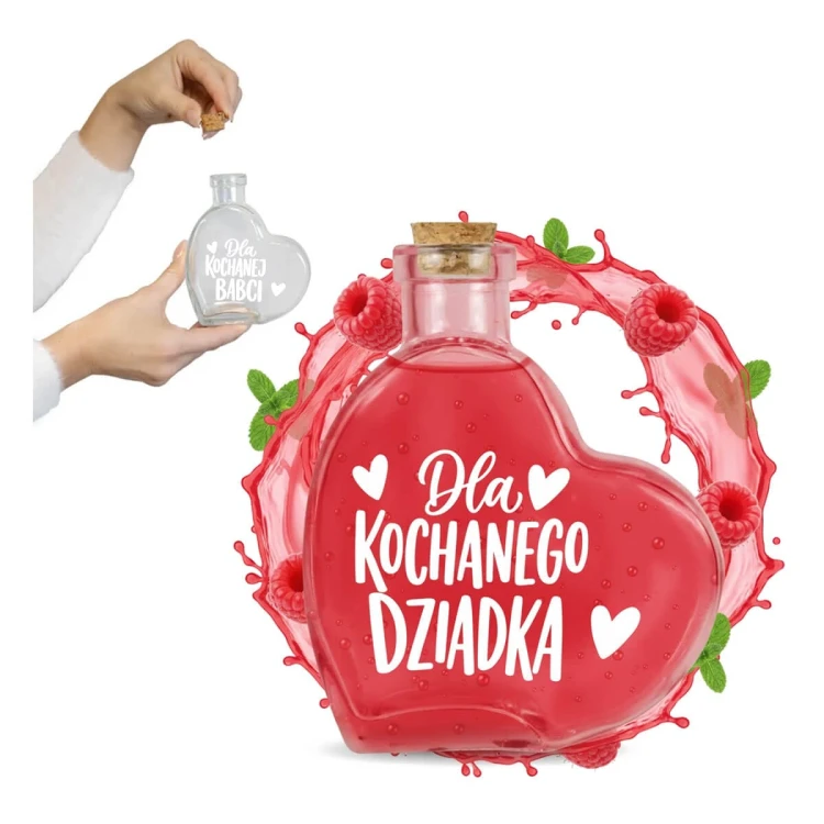 butelka dzien babci i dziadka serce splash