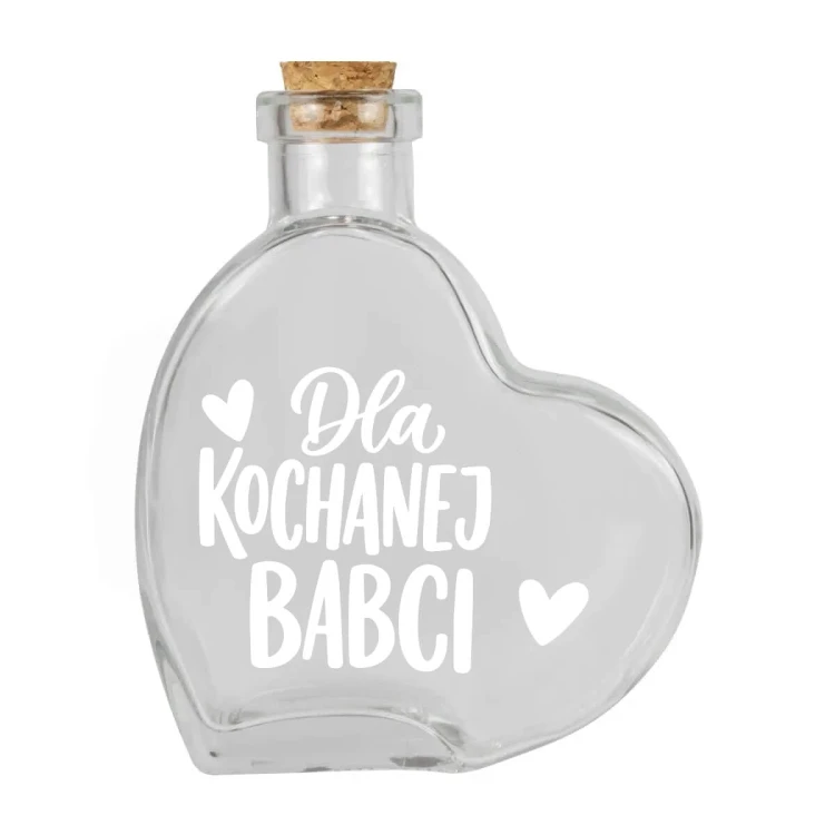 butelka dzien babci i dziadka serce babcia pusty