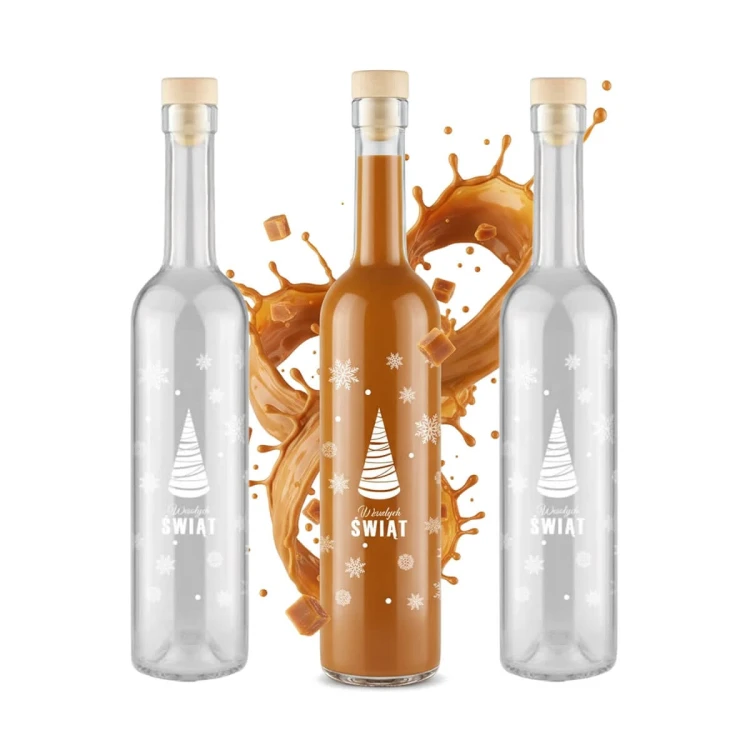 Świąteczna butelka z nadrukiem Futura 500ml Bimberek