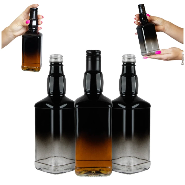 Malowana butelka Daniels ombre Daniels 500ml Bimberek zestaw