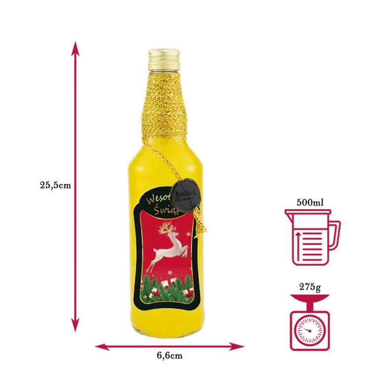 butelka swiateczna krecona monopol premium bimberek wymiary
