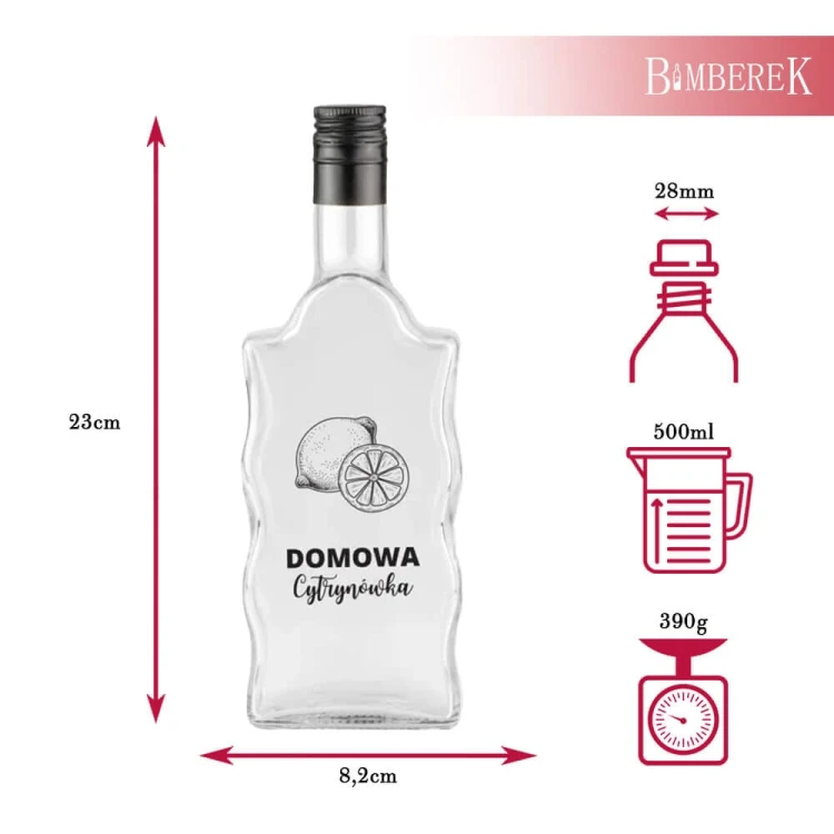 Bitelki fala nadruk cytrynowka Bimberek wymiary