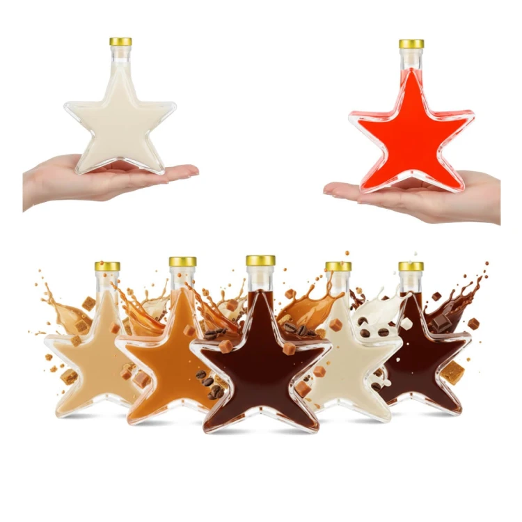 szklana butelka gwiazda 200ml bimberek hurt