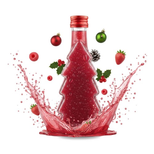 butelka swiateczna choinka 250ml bimberek 8