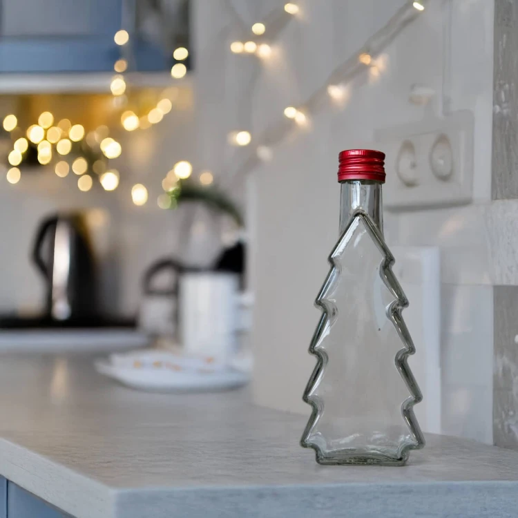 Butelka swiateczna bimberek choinka 250ml2