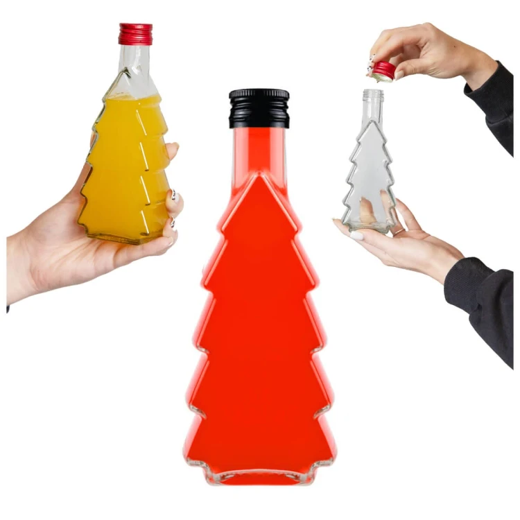 Butelka swiateczna bimberek choinka 250ml 5