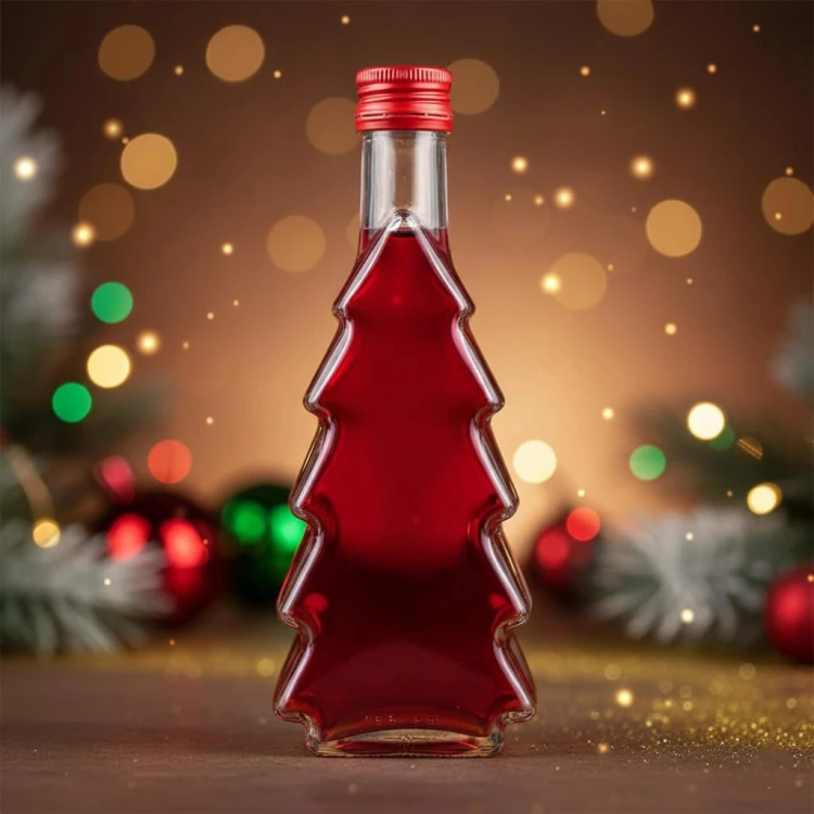 butelka swiateczna choinka 250ml bimberek 9