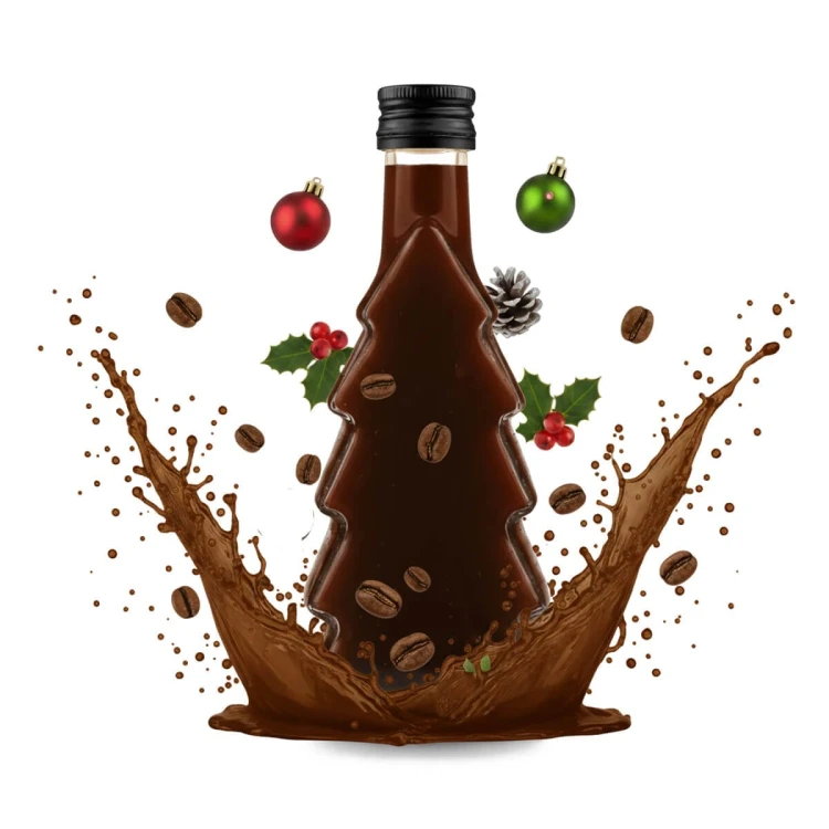 butelka swiateczna choinka 250ml bimberek 6