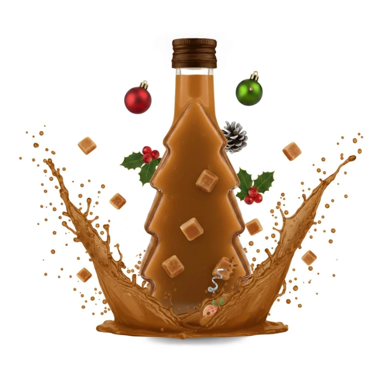 butelka swiateczna choinka 250ml bimberek 4