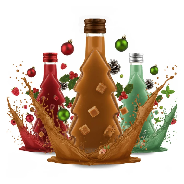 butelka swiateczna choinka 250ml bimberek 5