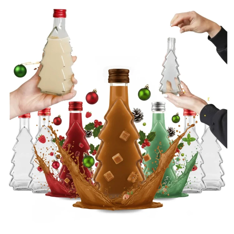 butelka swiateczna choinka 250ml bimberek 3
