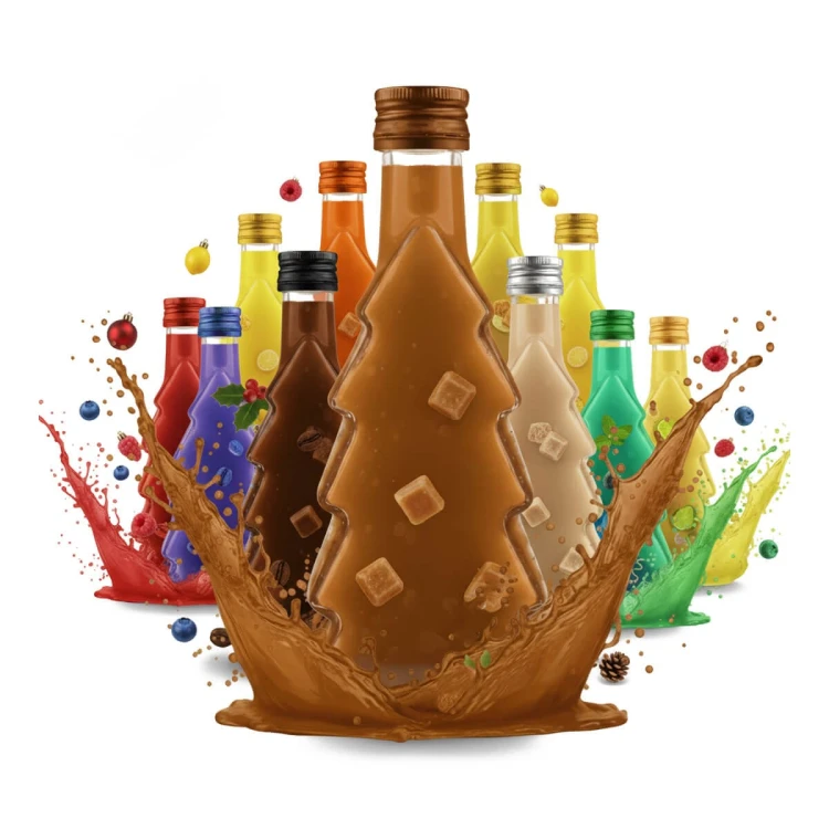 butelka swiateczna choinka 250ml bimberek
