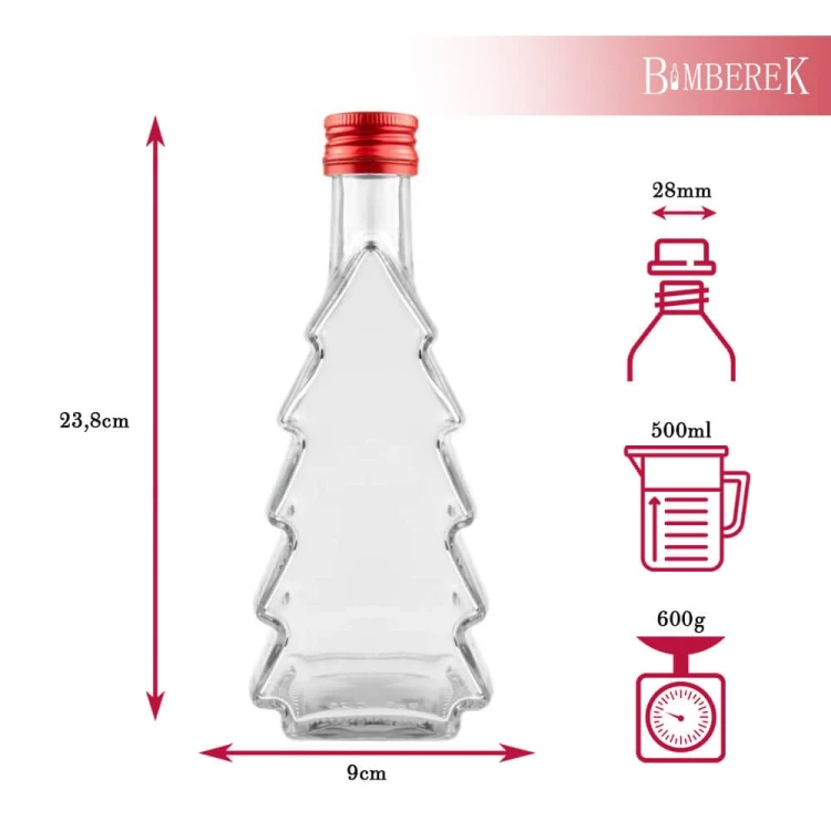 Butelka choinka 500ml bimberek wymiary