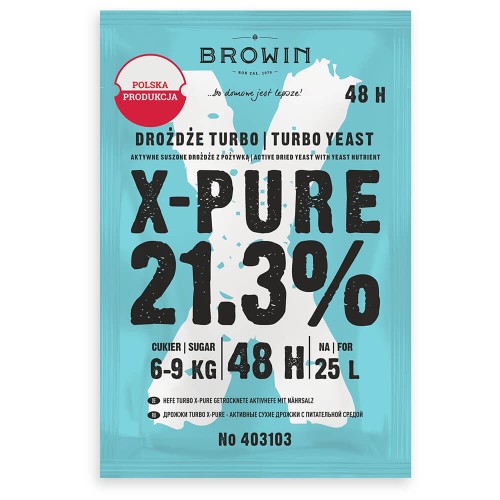 Drożdże gorzelncize x-pure 48h Browin Bimberek