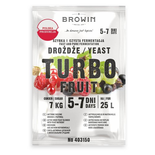 Drożdże Turbo Friut Bimberek Browin