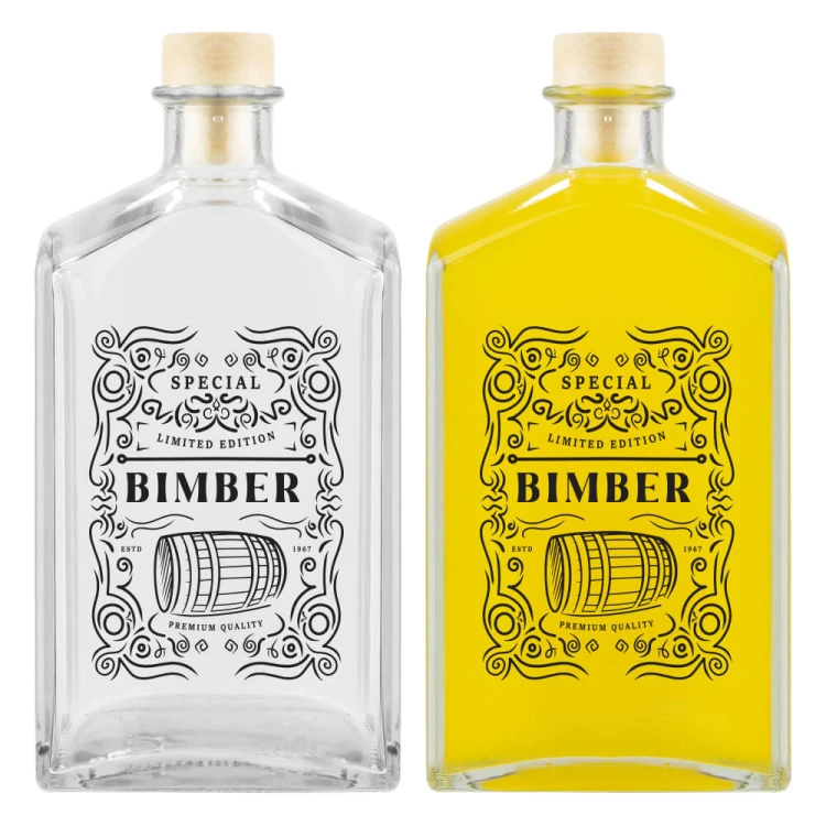 Butelka Brandy z nadrukiem Bimberek