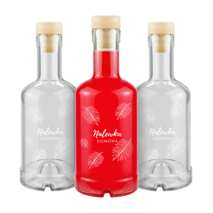 Buteleczka 250ml z nadukiem na nalewkę Bimberek hurtownia