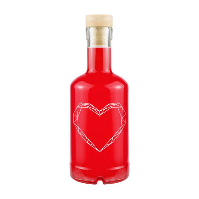 Buteleczka 250ml z nadukiem serce Bimberek