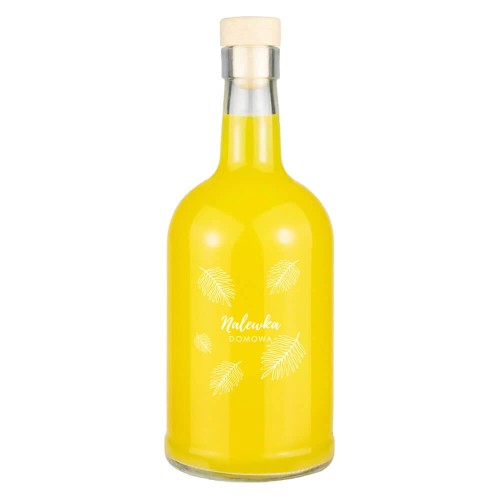 Ozdobna Butelka z nadrukiem nalewka liście Tadek 500ml hurt