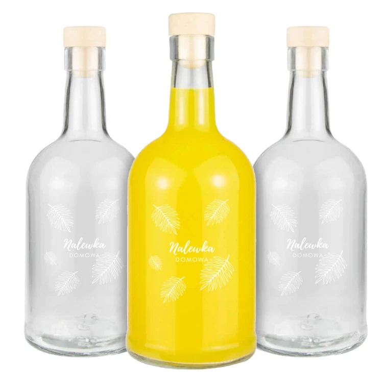 Butelka z nadrukiem nalewka liście Tadrk 500ml hurtownia